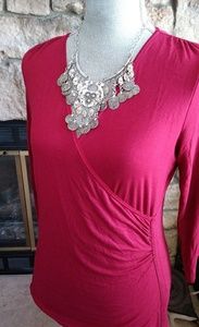 White House Black Market faux wrap top